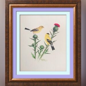 Vintage 1978 "Gold Finch Birds" Art Print